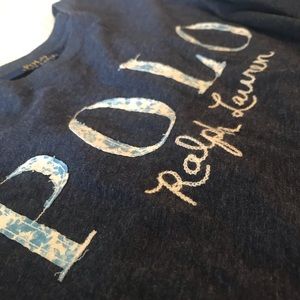 2 long sleeve navy and sky blue polo Ralph Lauren